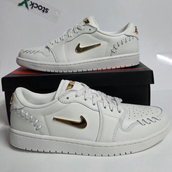 FN5032-100 Nike Air Jordan 1 Low Method Of Make White Gold (Women's) Size 11